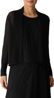 Eileen Fisher Open Front Organic Cotton Cardigan