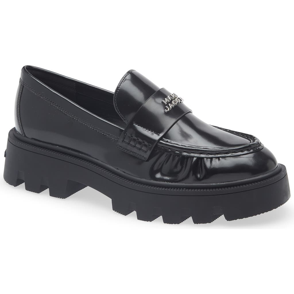 Marc Jacobs The Frankie Lug Sole Loafer In Black