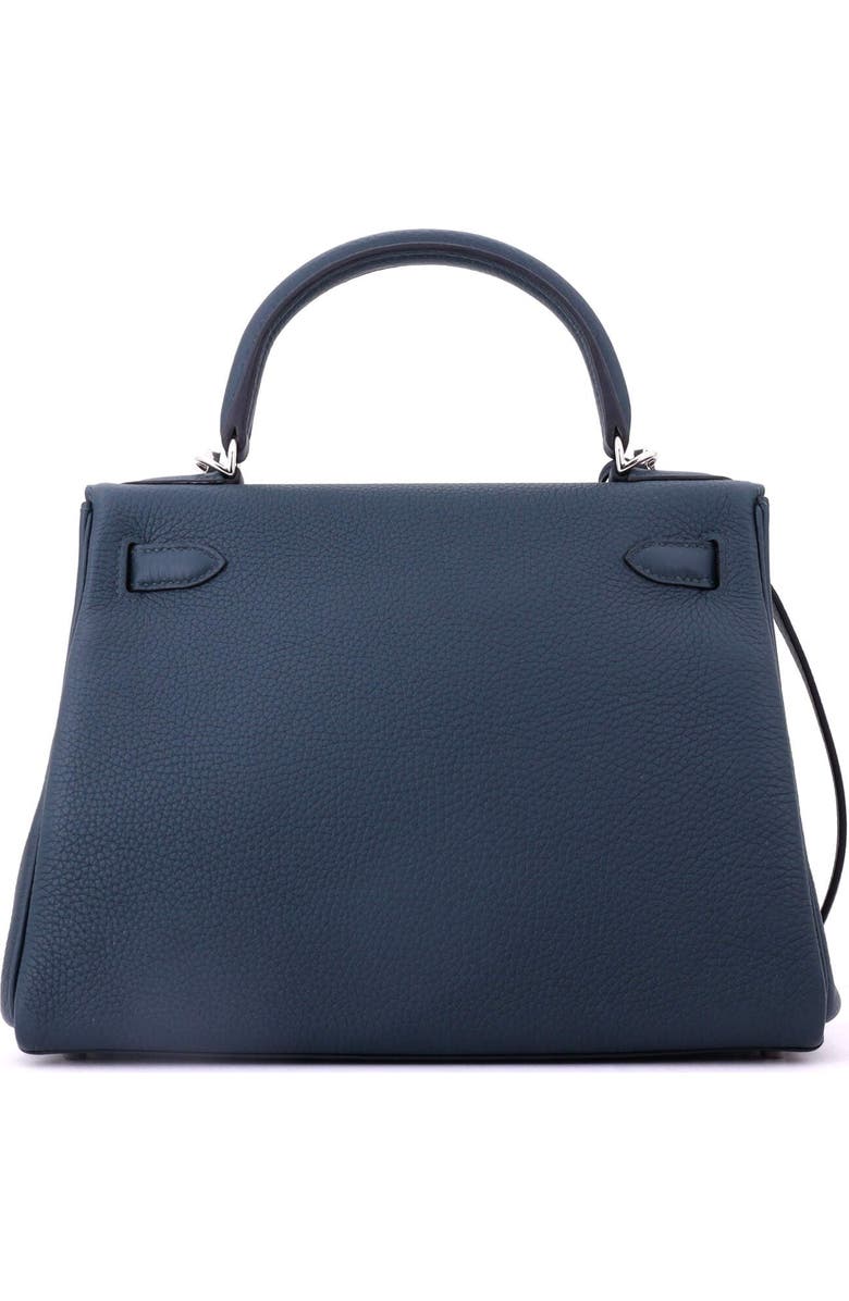 Pre-Owned Hermes Kelly Handbag Green Clemence with Palladium Hardware 28, Alternate, color, Vert Cypress