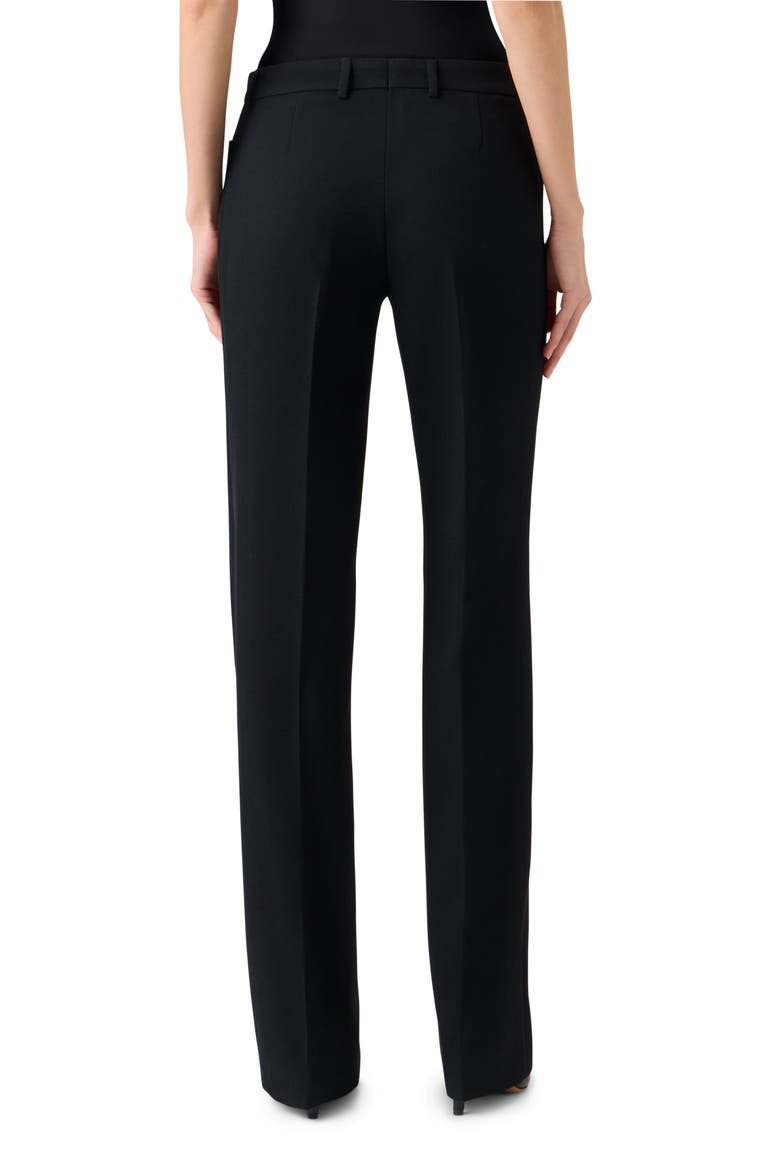 Mikka Virgin Wool Tricotine Pants, Alternate, color, BLACK