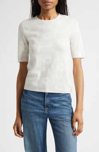 Marimekko Kertyä Unikko Jacquard Merino Wool Blend Knit Top