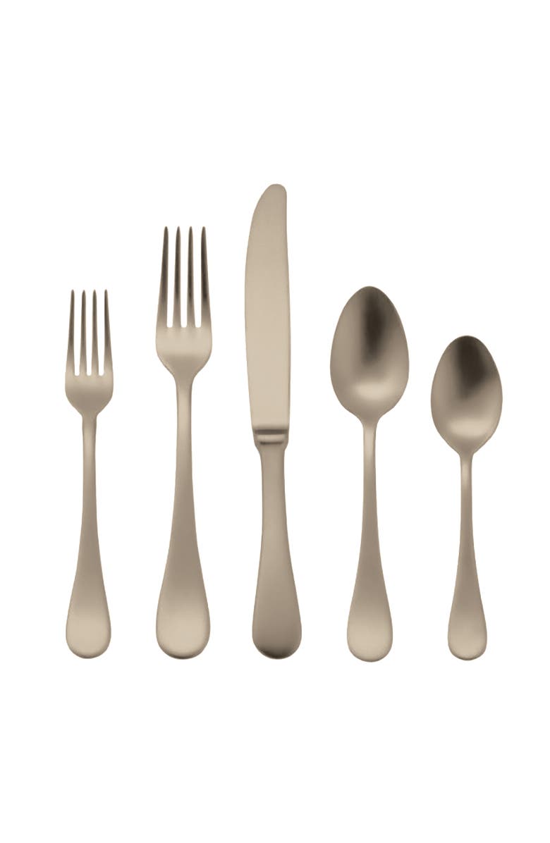 Mepra Brescia Flatware Set - 5 Pieces, Main, color, Ice Champagne
