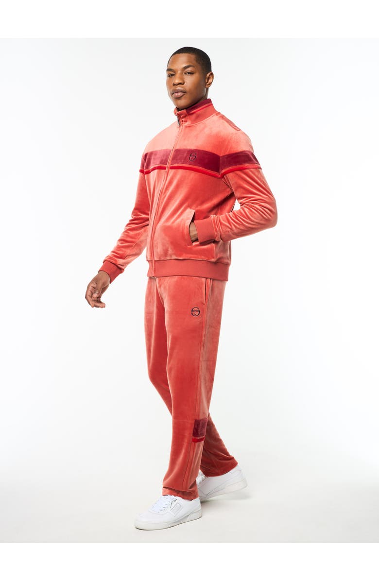 Sergio Tacchini Damarindo Velour Track Jacket, Alternate, color, Hot Sauce