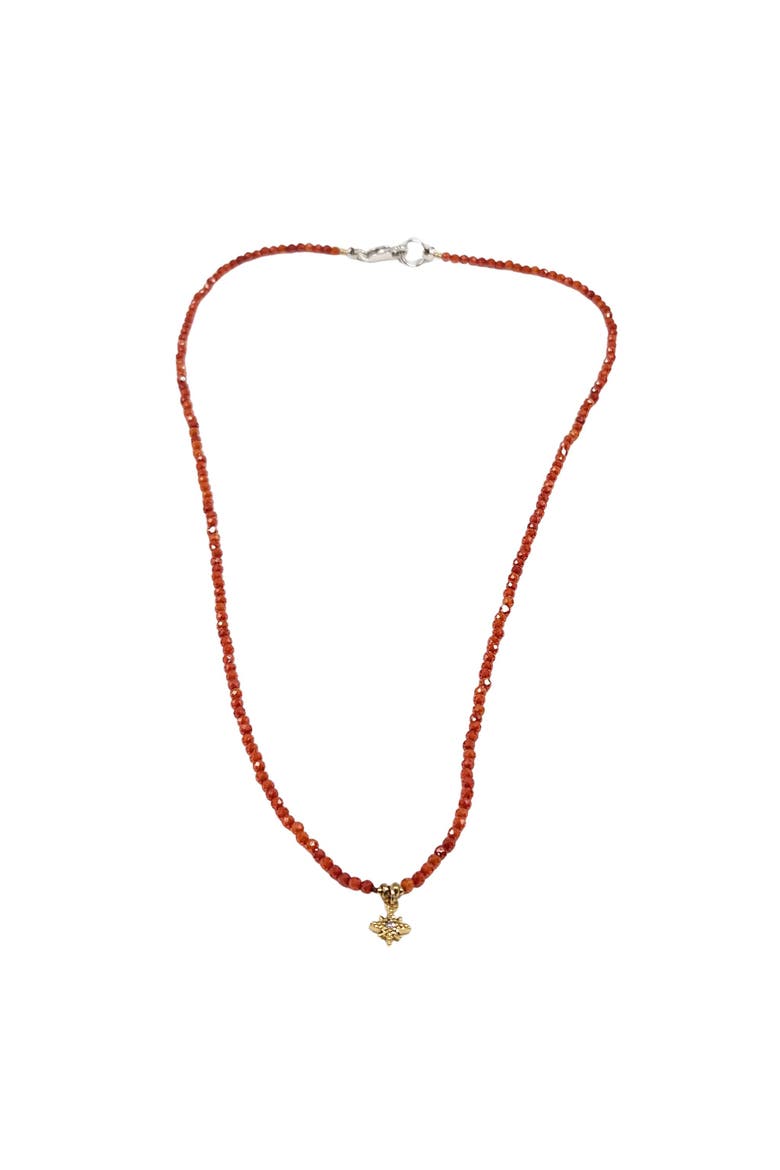 Orange Moissanite Star Necklace, Main, color, orange