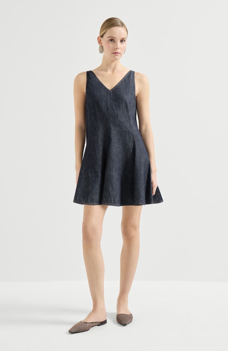 Brunello Cucinelli Mini dress, Main, color, Dark Denim