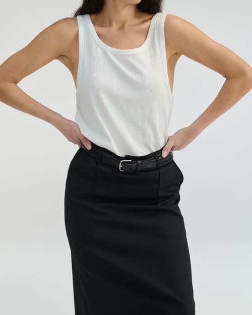 Almina Concept Relaxed Ribbed Tank Top In White