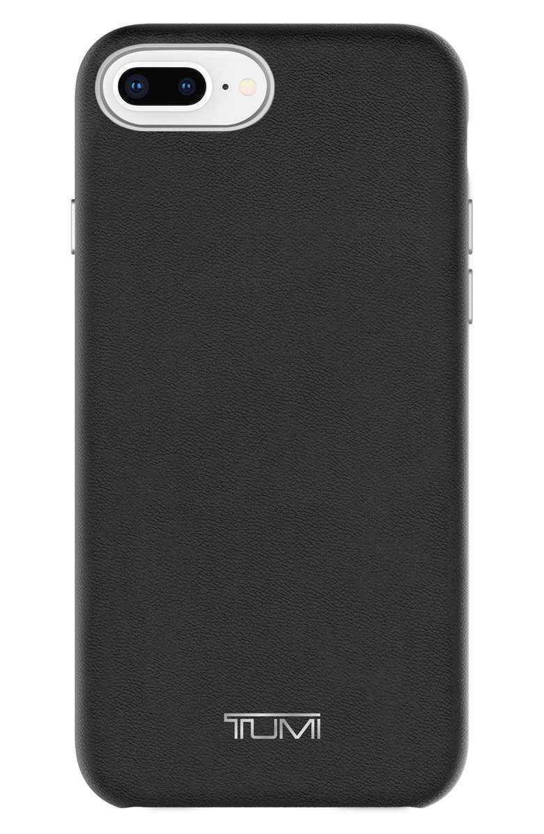 TUMI Leather Wrap iPhone 8 Plus Case, Main, color,