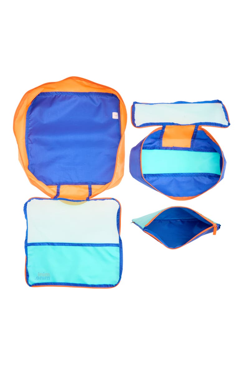 Kids' Set of 3 Mini Packing Bags, Alternate, color, TURQUOISE/ BLUE
