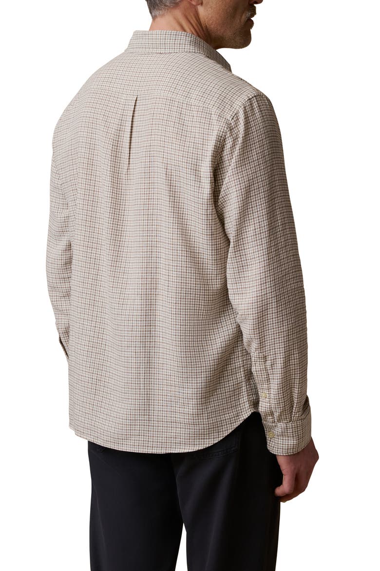 Palmetto Plaid Button-Up Shirt, Alternate, color, STONE PALM CHECK
