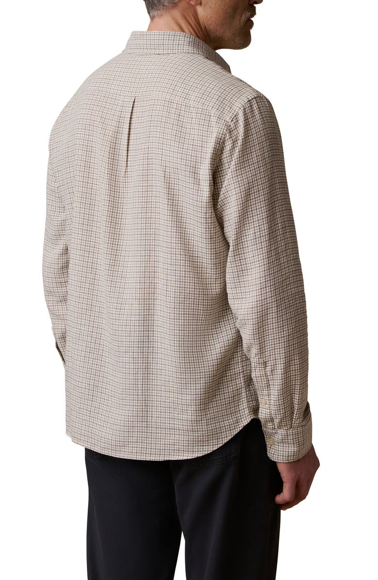 Faherty Palmetto Plaid Button-Up Shirt, Alternate, color, Stone Palm Check