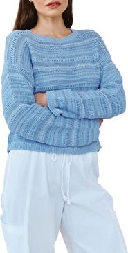 Bella Dahl Textured Stripe Crewneck Sweater