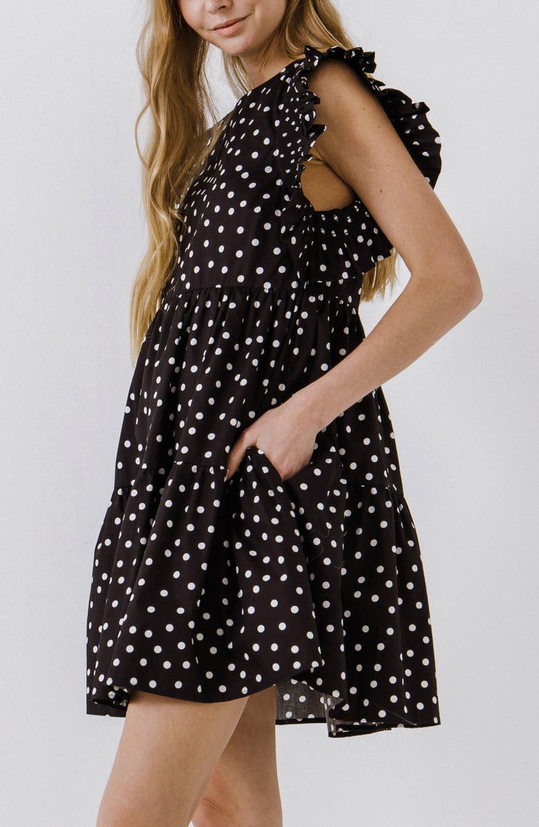 English Factory Dot Print Minidress, Alternate, color,