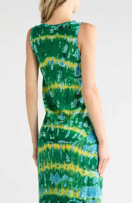 Young, Fabulous & Broke The Harlow Tie Dye Satin Tank