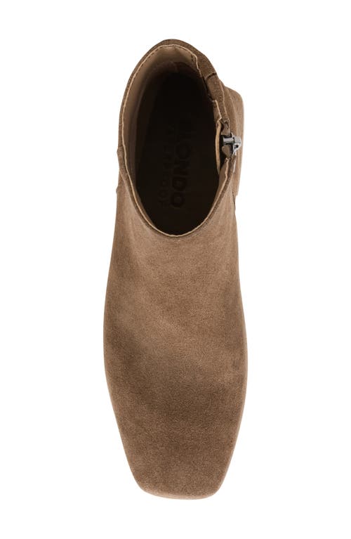 Blondo Lizzy Waterproof Square Toe Block Heel Bootie In Brown