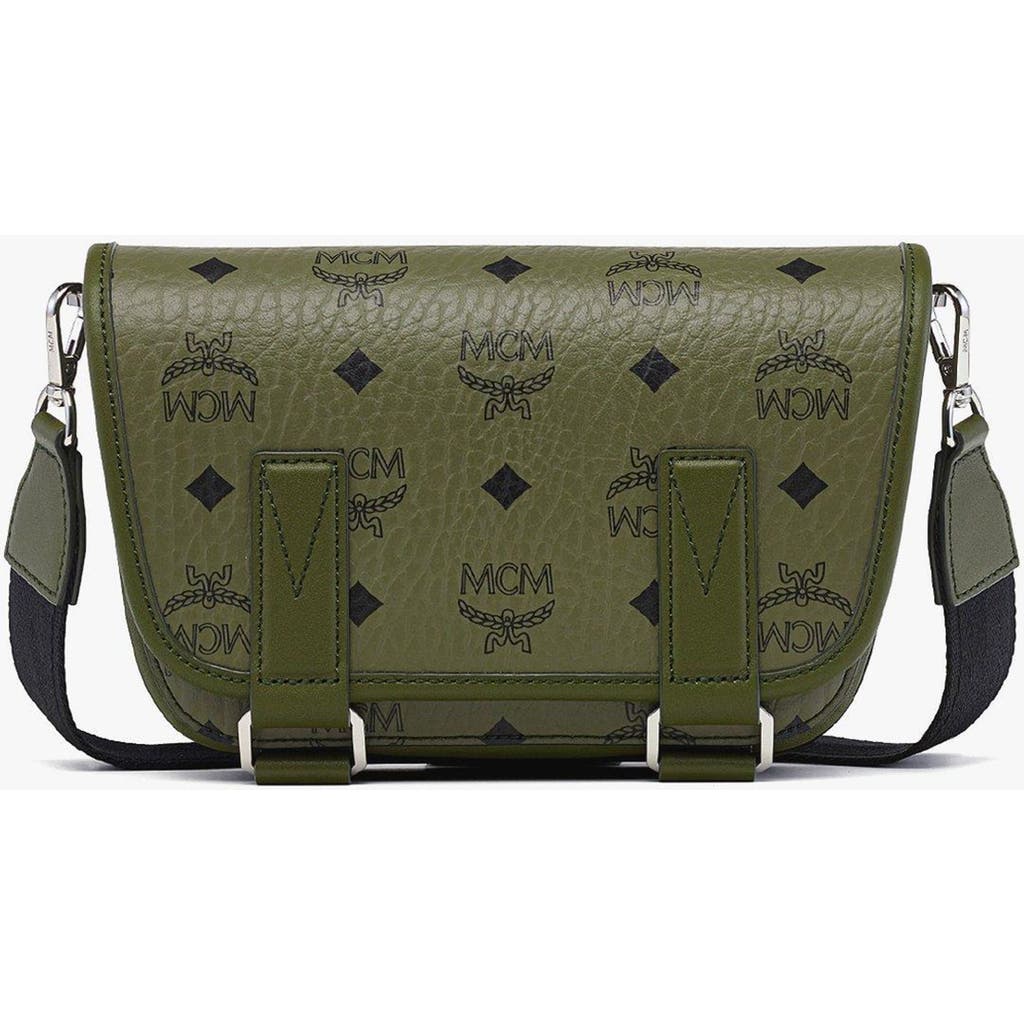 Mcm Aren Messenger Bag In Green