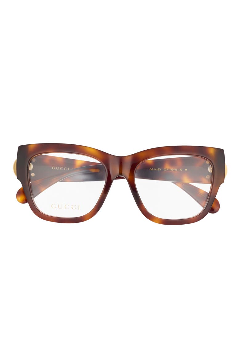 48mm Cat Eye Optical Glasses, Main, color, HAVANA HAVANA TRANSPARENT