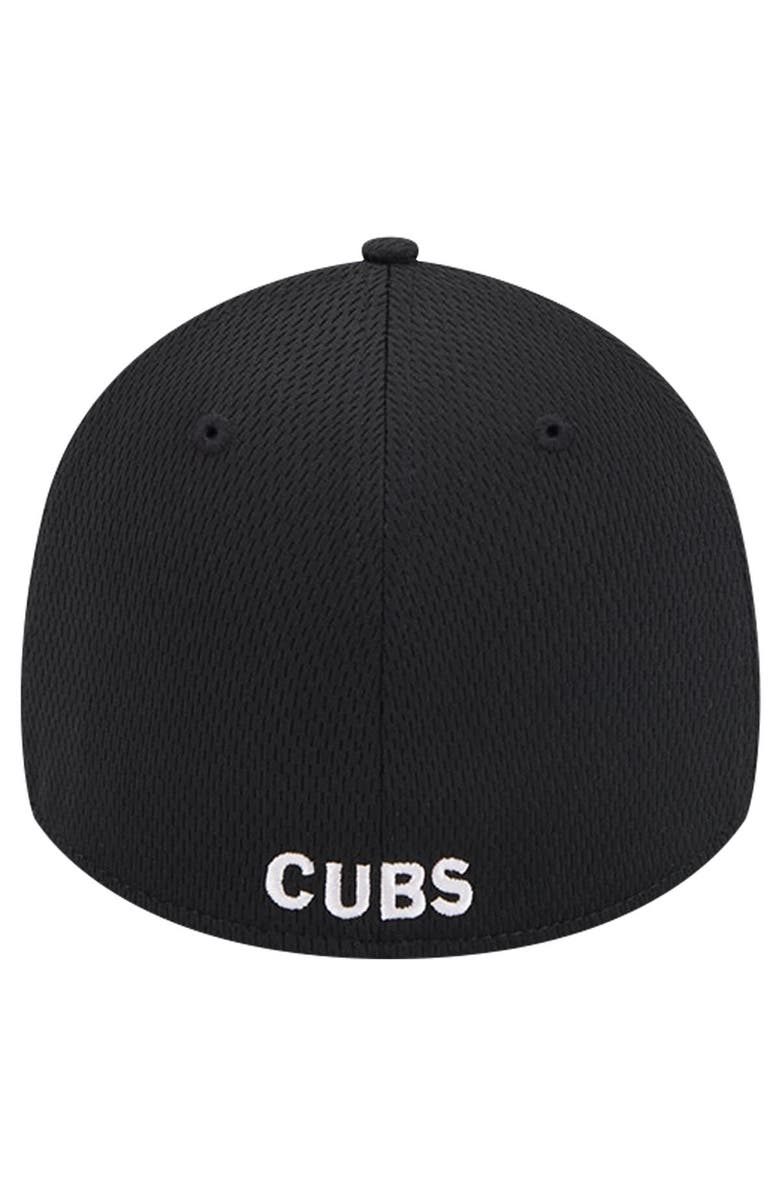 New Era Men's New Era Black Chicago Cubs Active Dash Mark 39THIRTY Flex Hat, Alternate, color, Black