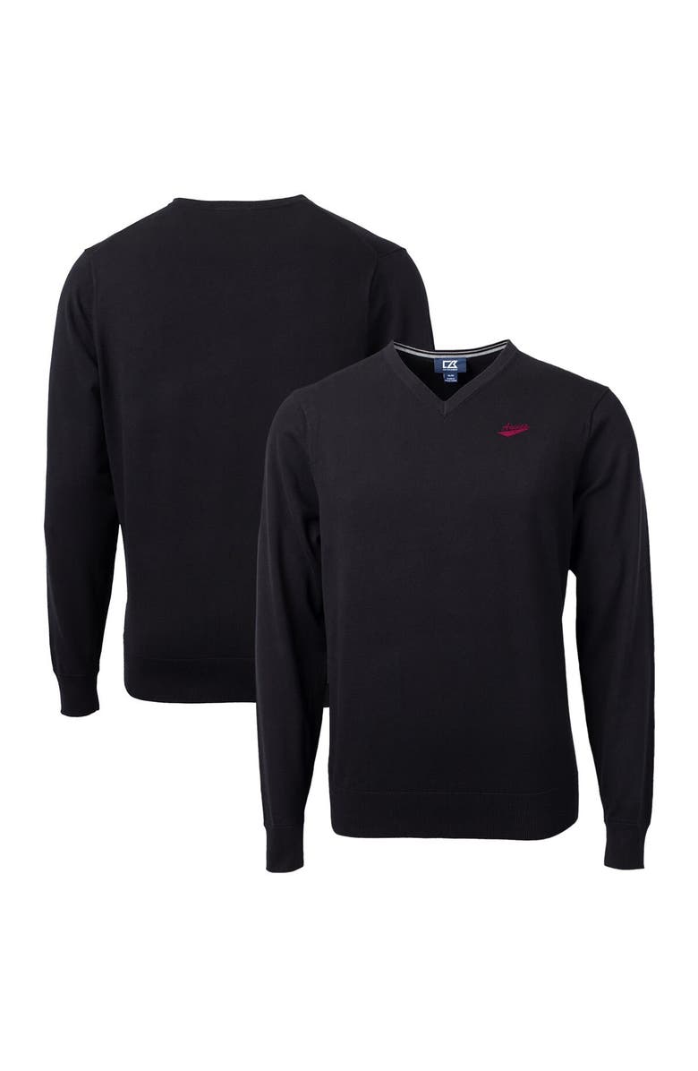 Cutter & Buck Men's Cutter & Buck Black New Mexico State Aggies Lakemont Tri-Blend Big & Tall V-Neck Pullover Sweater, Alternate, color, 