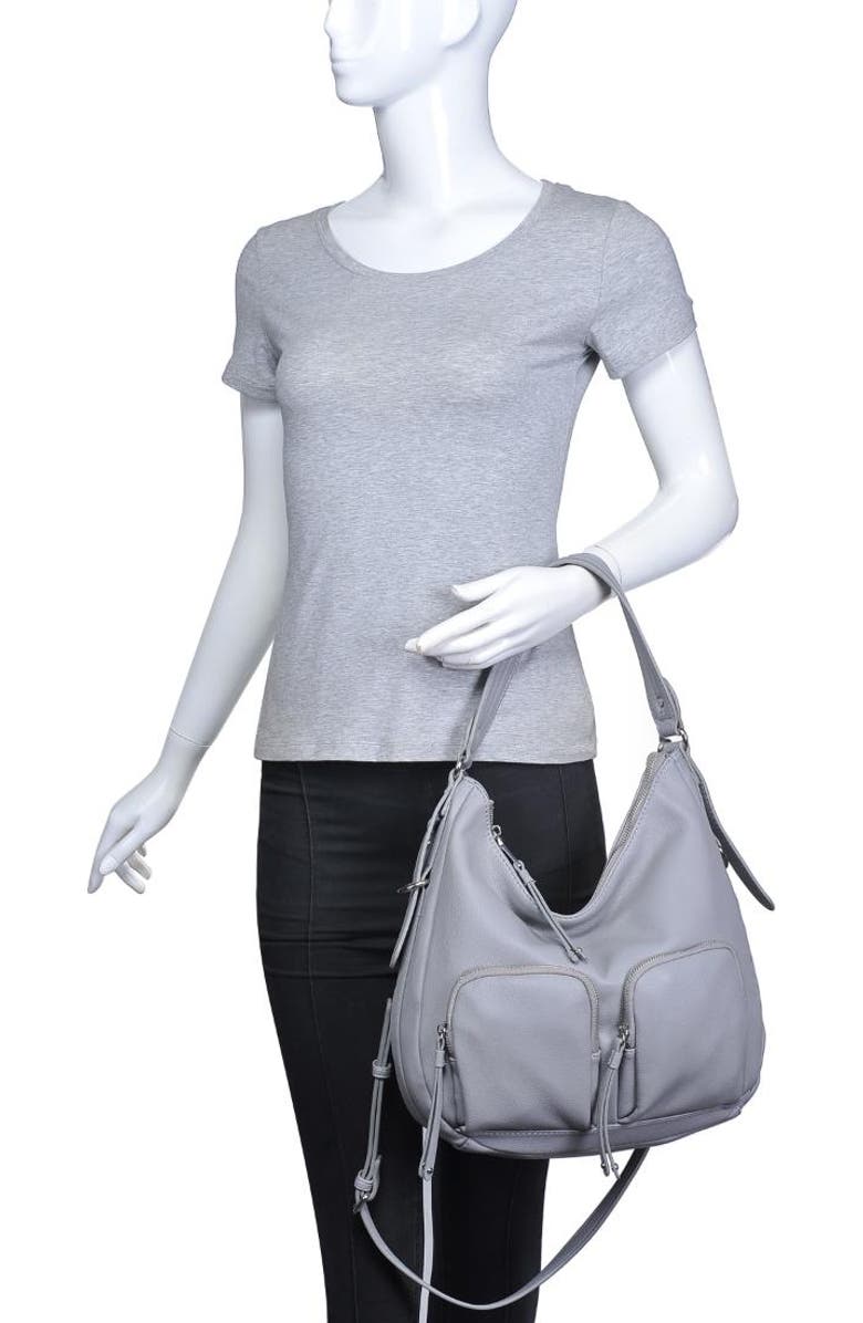 MODA LUXE Marla Hobo, Alternate, color, Grey
