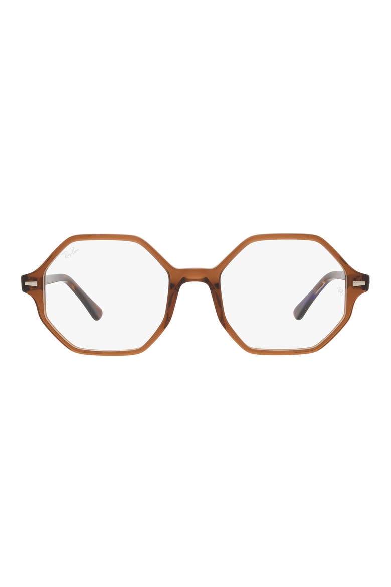 RX5472 52mm Irregular Optical Glasses, Main, color, TRANSPARENT BROWN