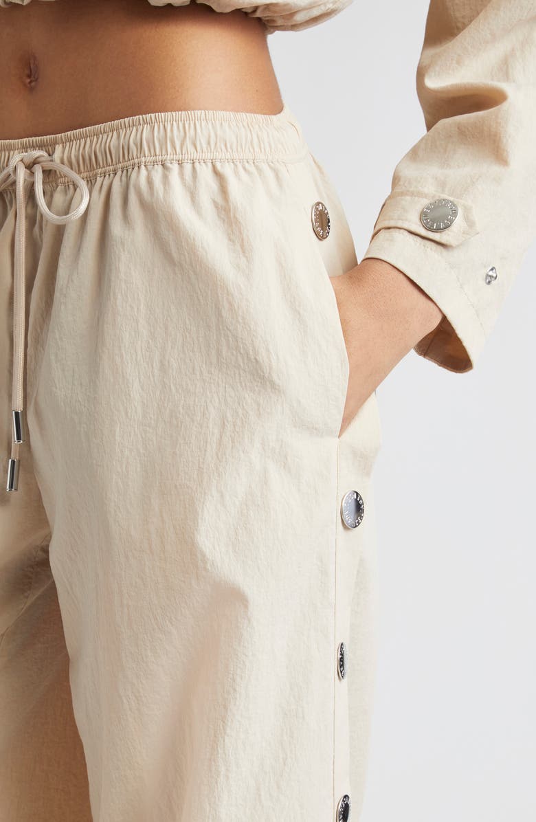 L'AGENCE Valkyrie Snap Accent Drawstring Waist Pants, Alternate, color, Cement