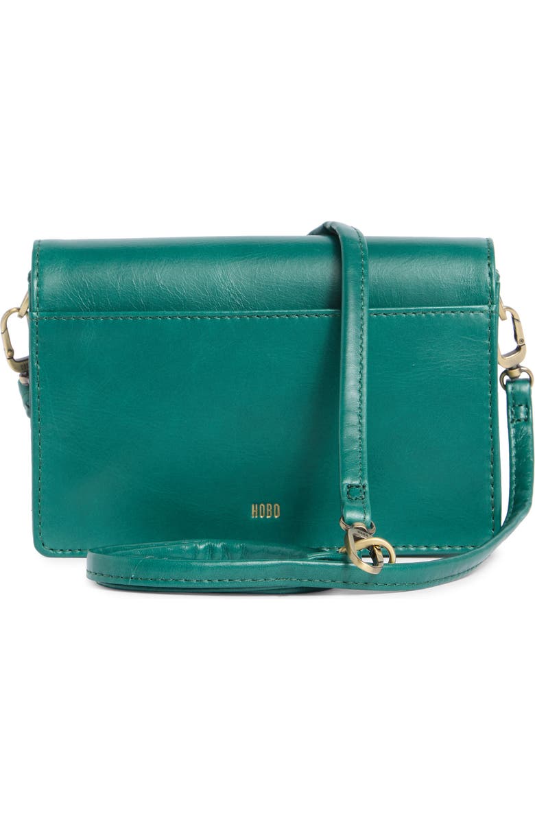 HOBO Jill Leather Phone Crossbody Bag, Alternate, color, Alpine Green