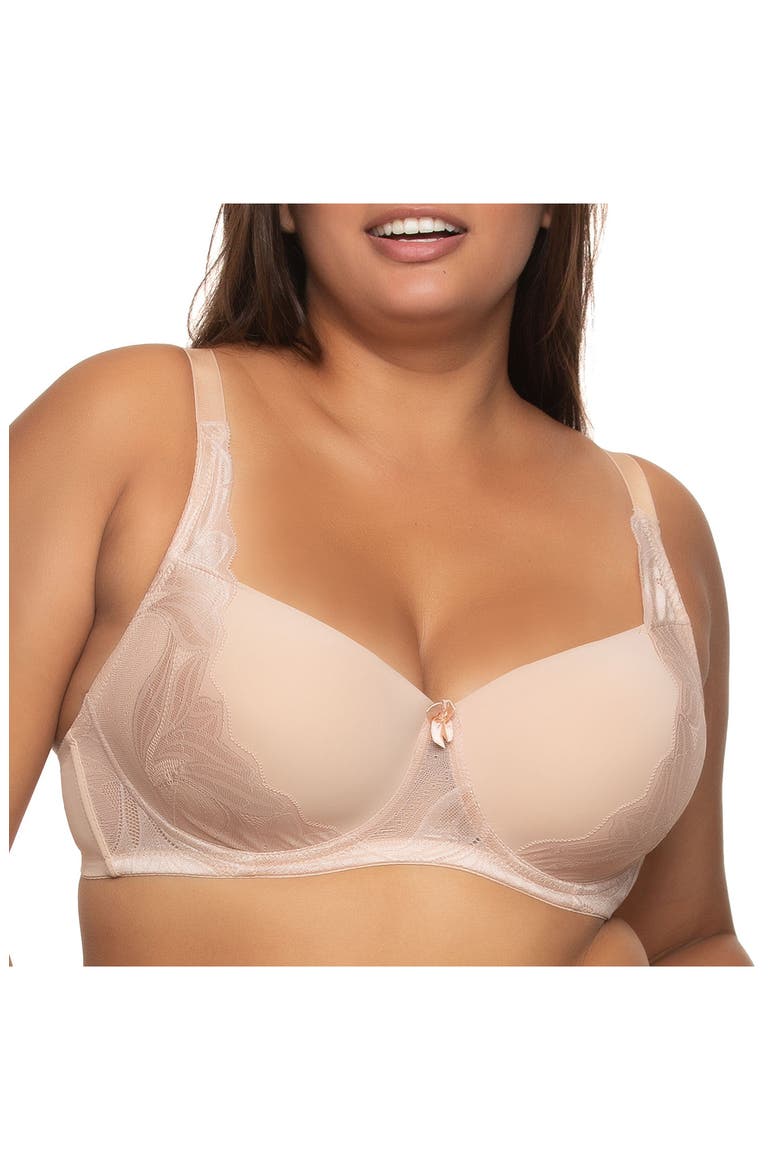 FELINA Jezebel Lace Cradle Contour Bra, Main, color, WARM NUDEDNU