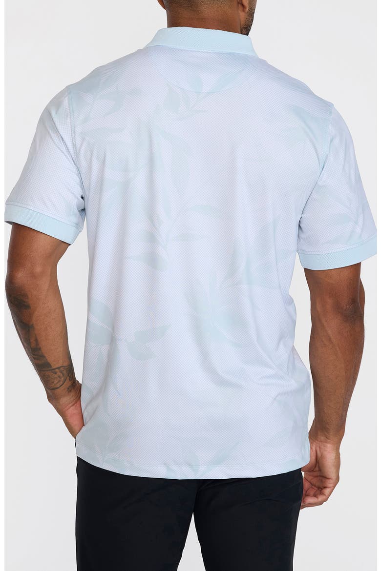 Ridge Gradient Leaf Print Performance Golf Polo, Alternate, color, RIP THE ROUGH - BABY BLUE