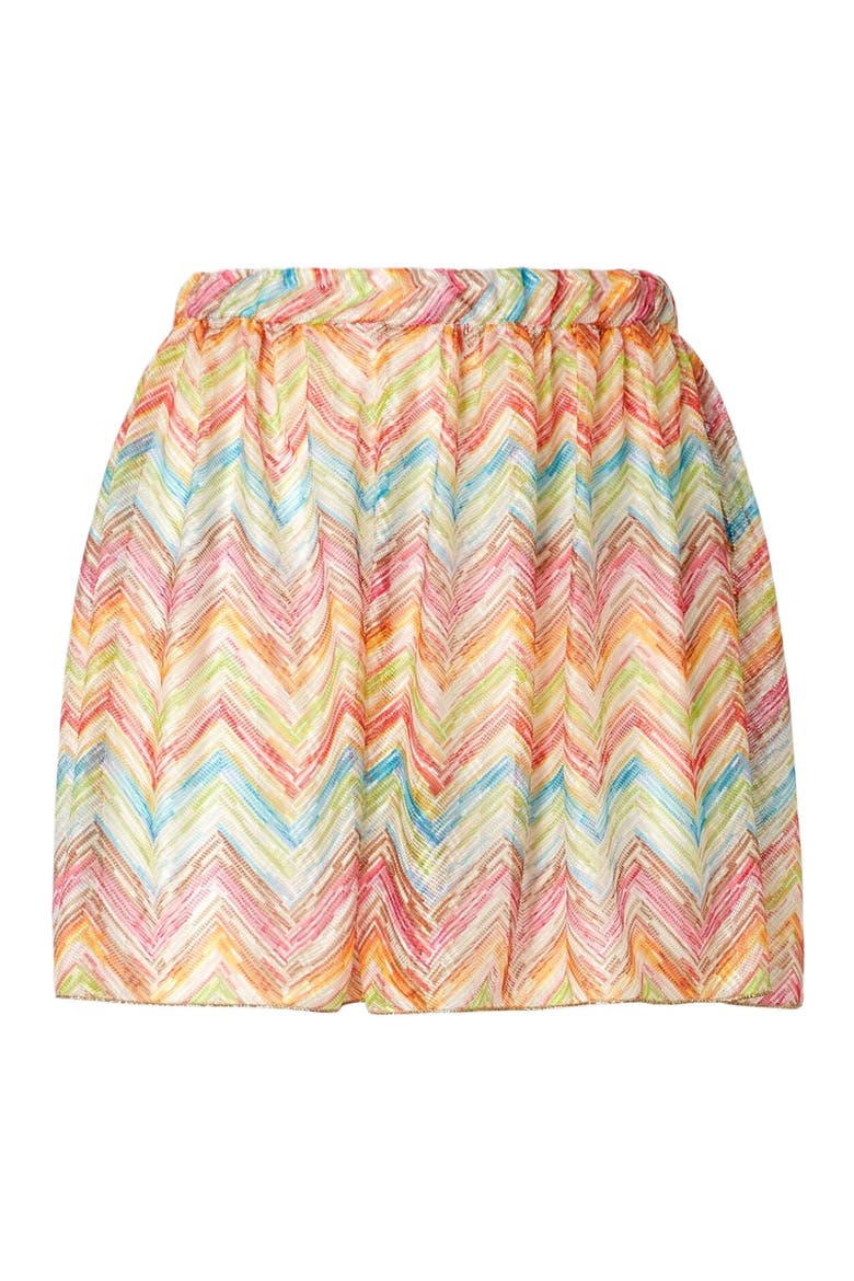 Printed Tulle Cover-up Shorts, Alternate, color, Multicoloured
