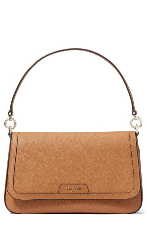 hudson pebble leather shoulder bag