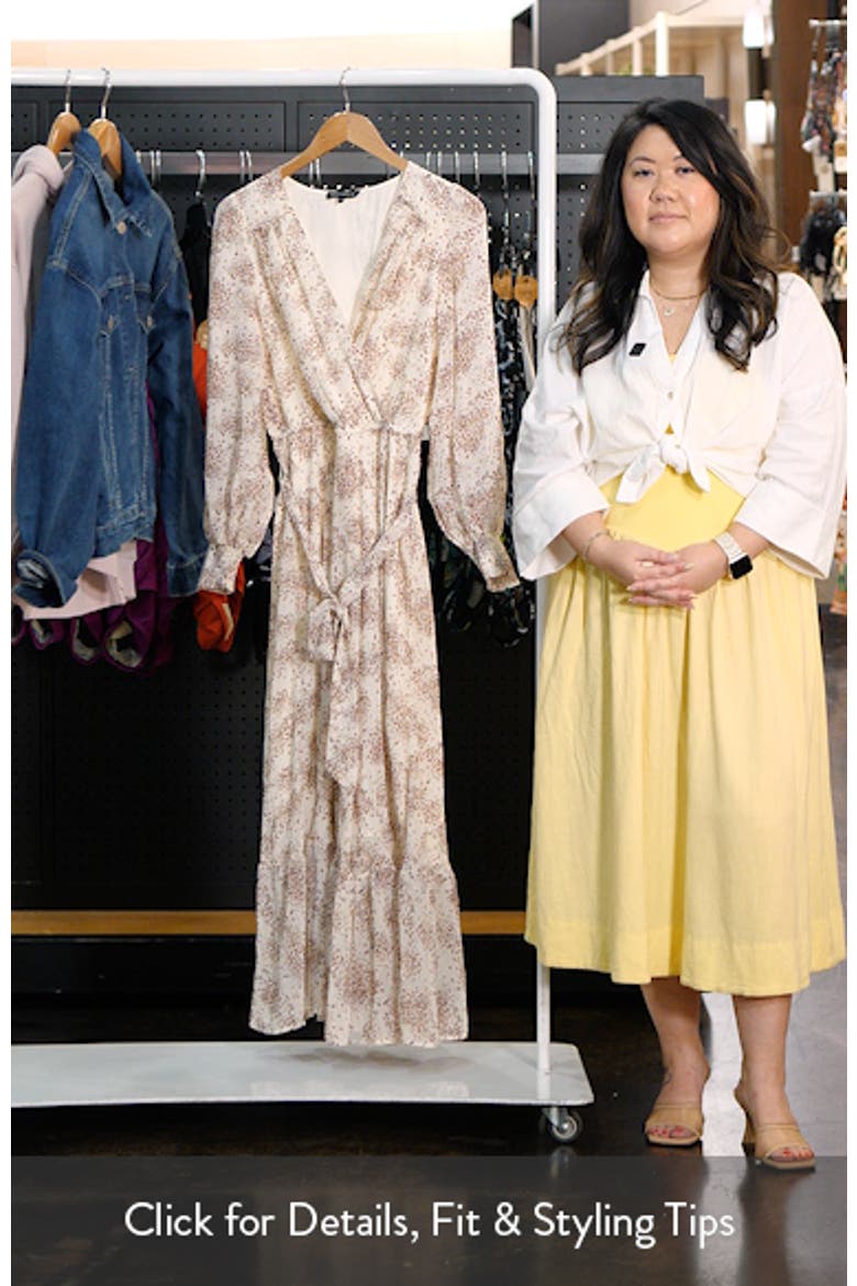 Abstract Print Long Sleeve Maxi Dress video