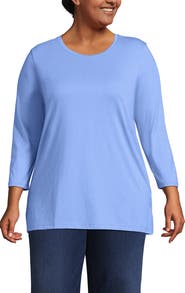 Lands' End 3/4 Sleeve Cotton Supima Tunic