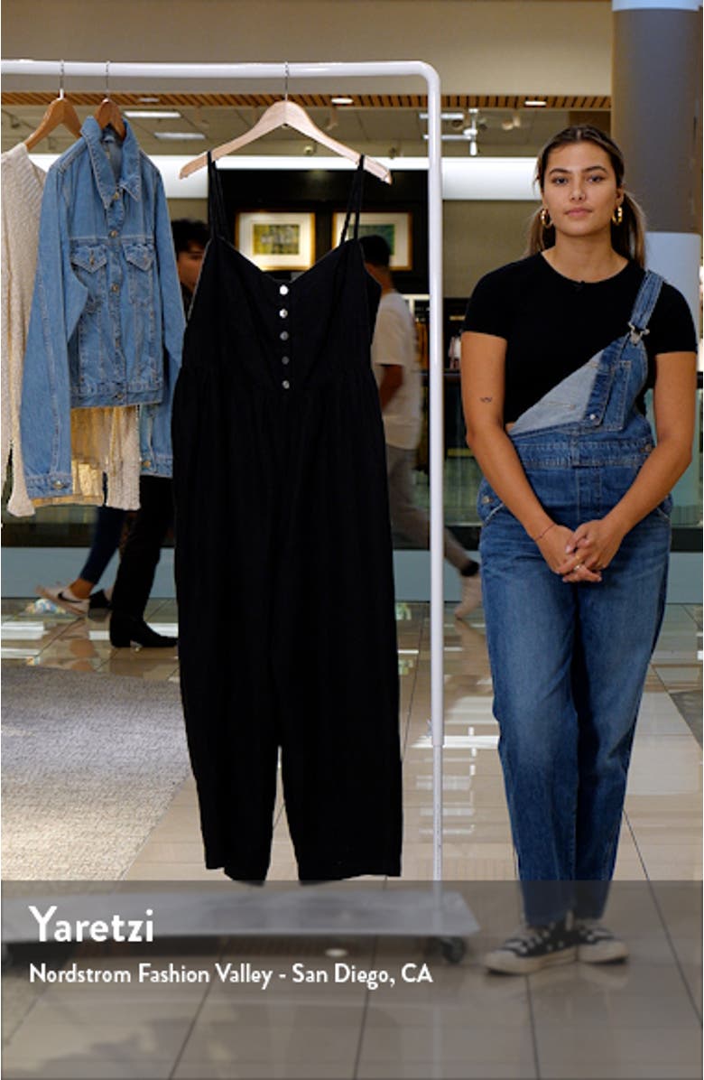 Sleeveless Wide Leg Linen Jumpsuit, sales video thumbnail