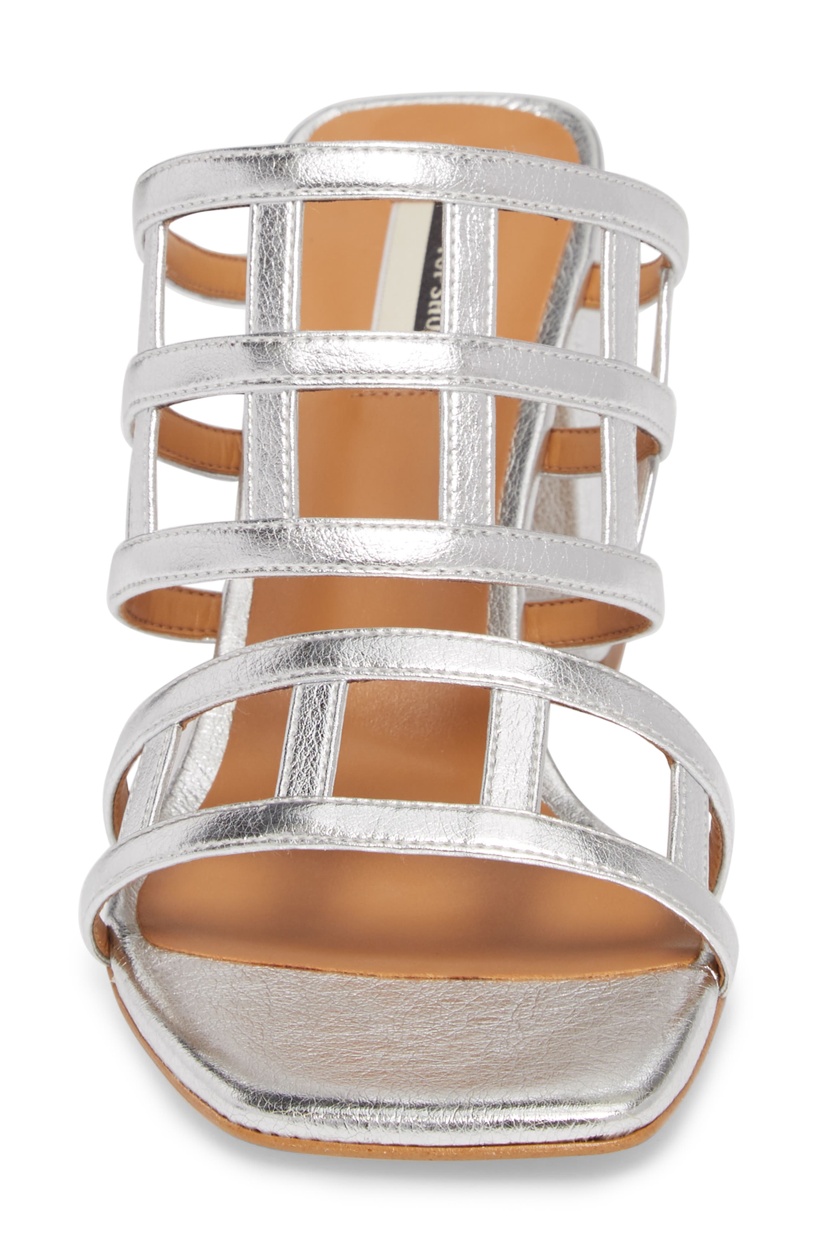 Topshop Eid Night Caged Slide Sandal, Alternate, color, 