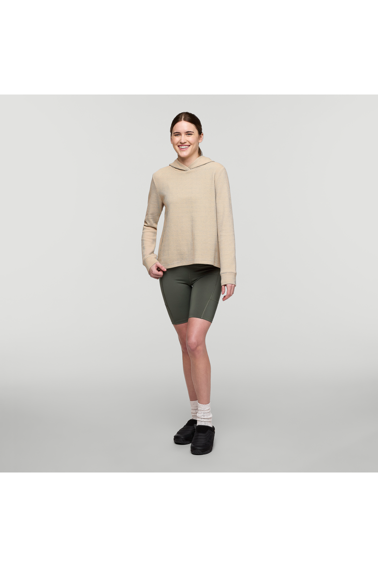 Atajo Long-Sleeve Waffle Hoodie - Women's, Alternate, color, Oatmeal