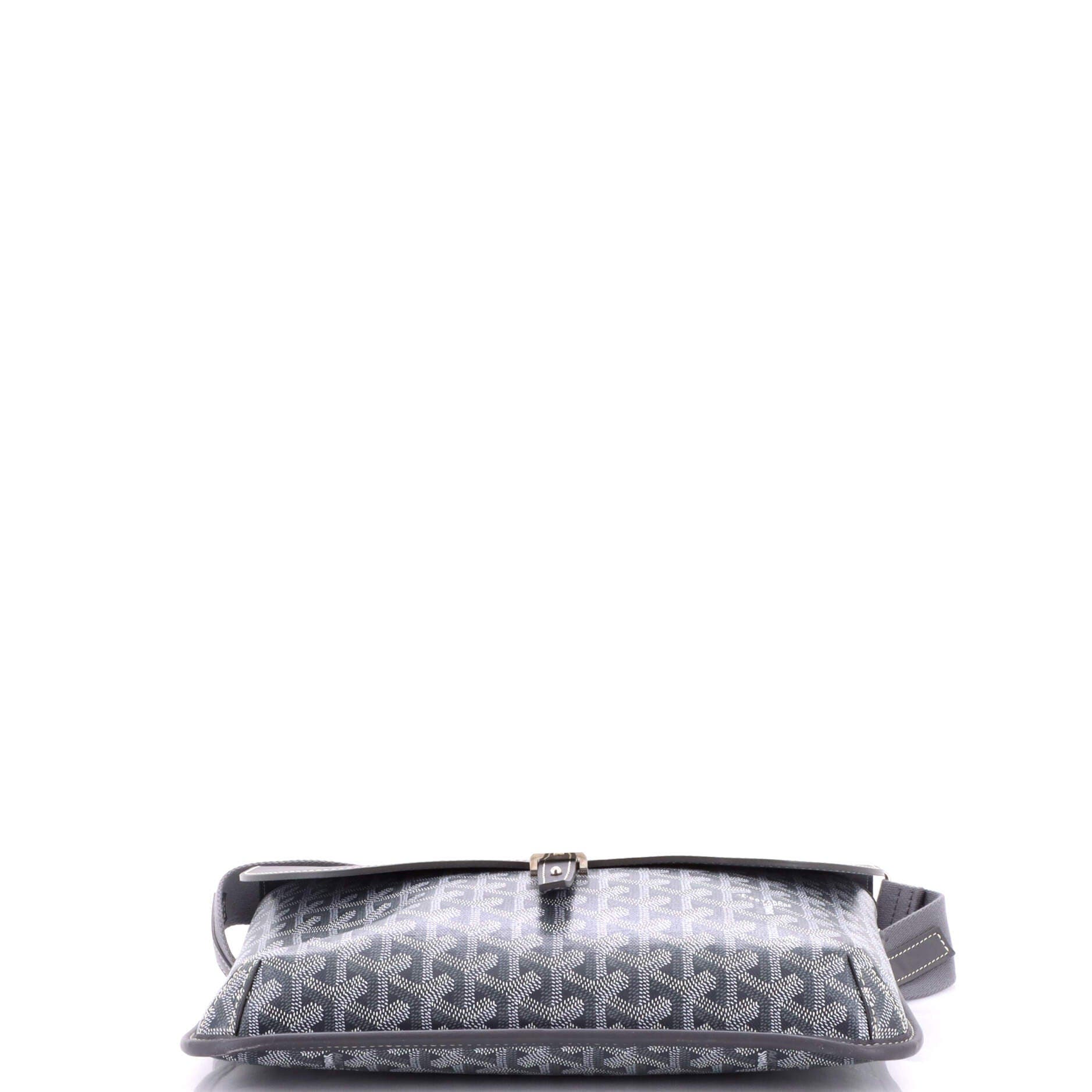 Pre-Owned Goyard Coursier Messenger Bag Coated Canvas and Leather, Alternate, color, Gray