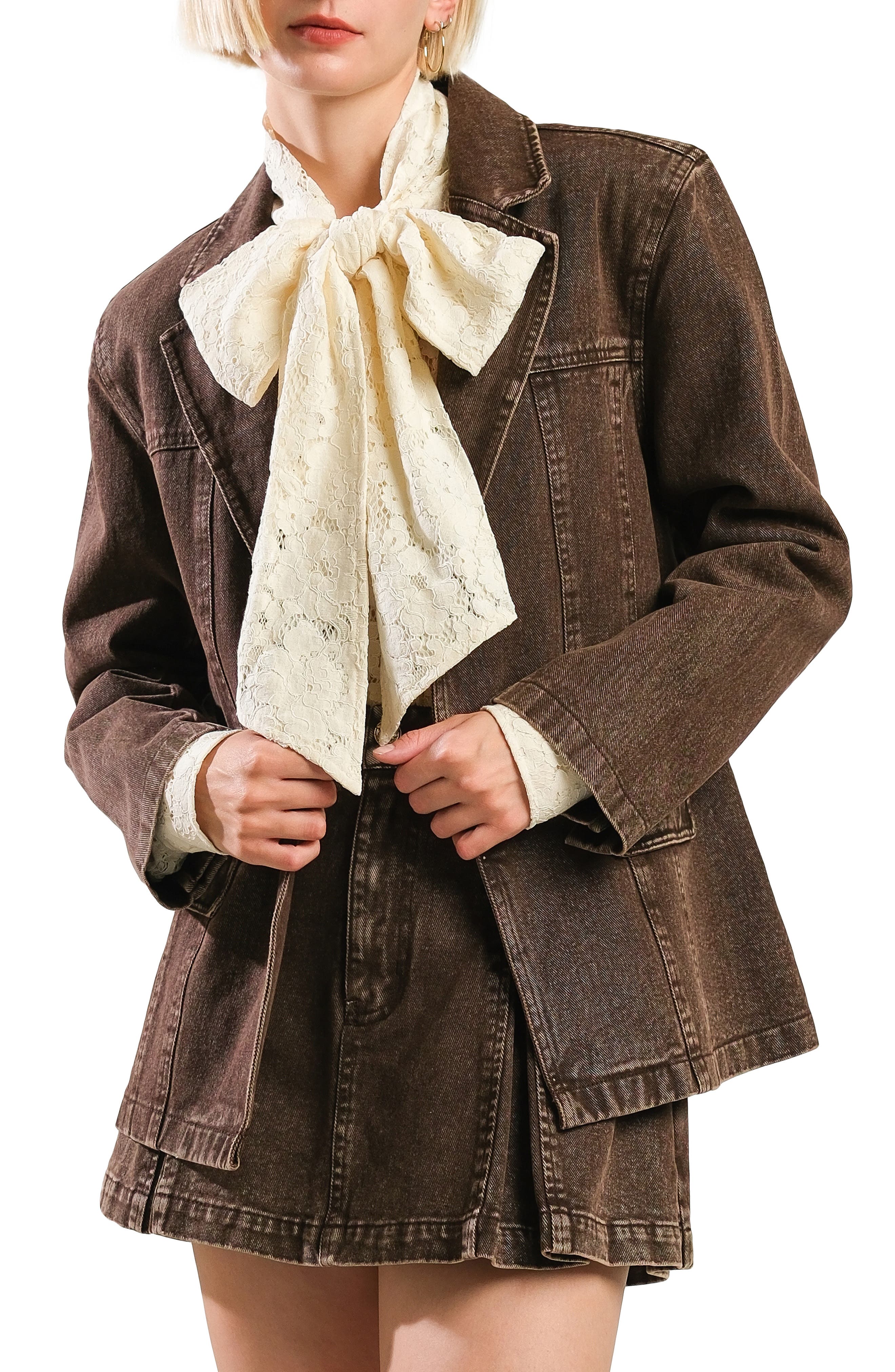 FREEMARKET Washed Denim Blazer