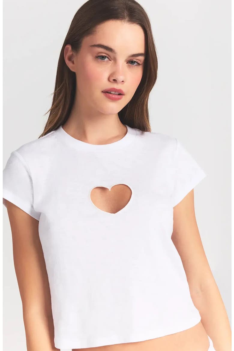 Worn In Jersey Pajama Baby Tee, Alternate, color, SNOW