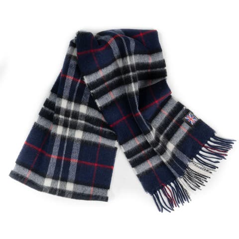 Heritage Plaid Fringed Merino Wool Scarf