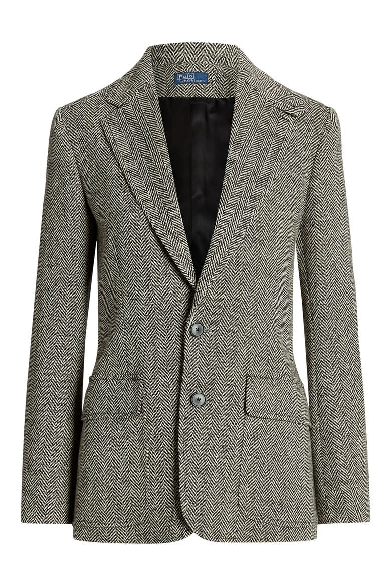 Heritage Herringbone Blazer, Alternate, color, BLACK/CREAM HERRINGBONE