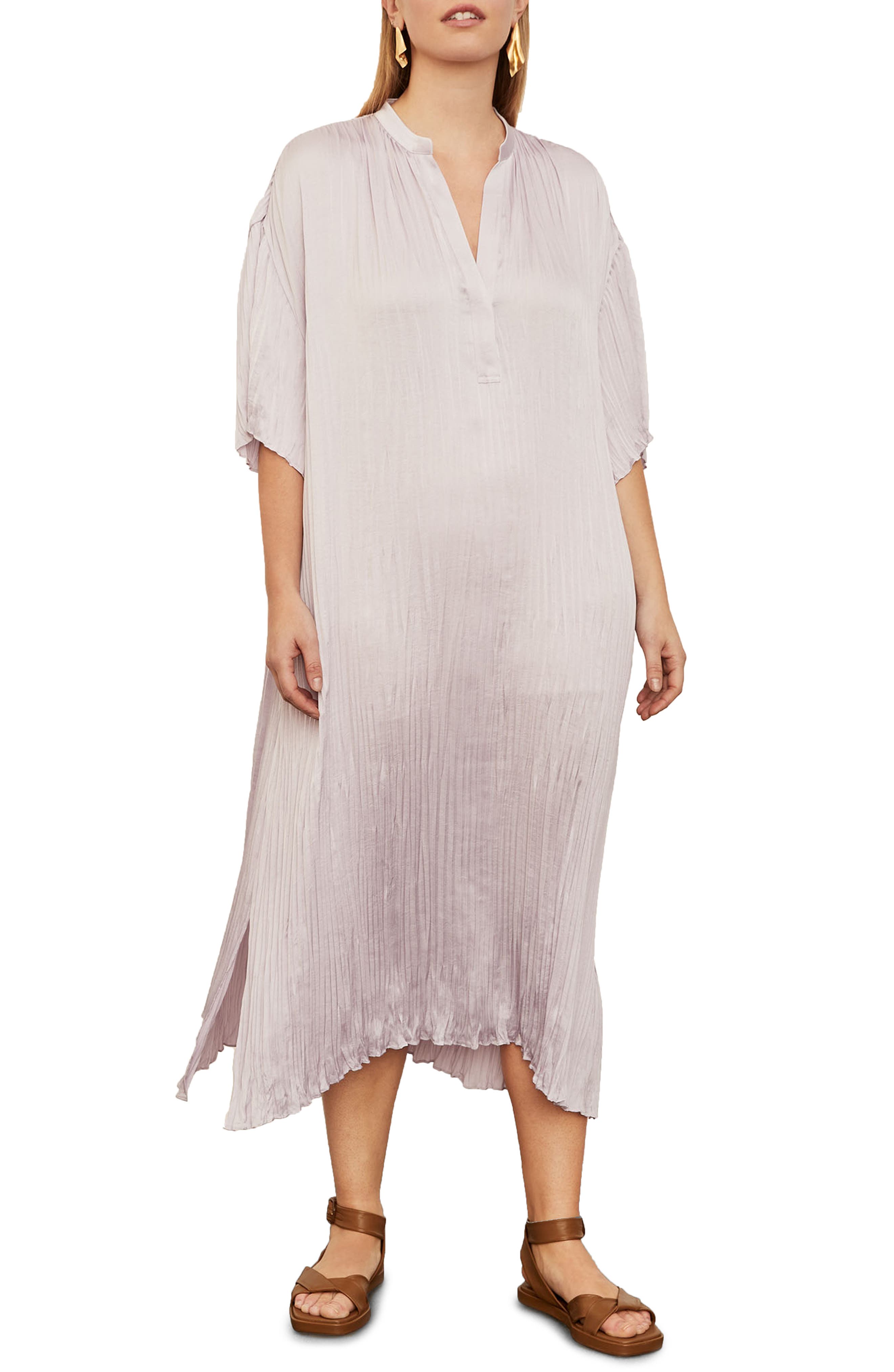 Vince Crushed Satin Dress