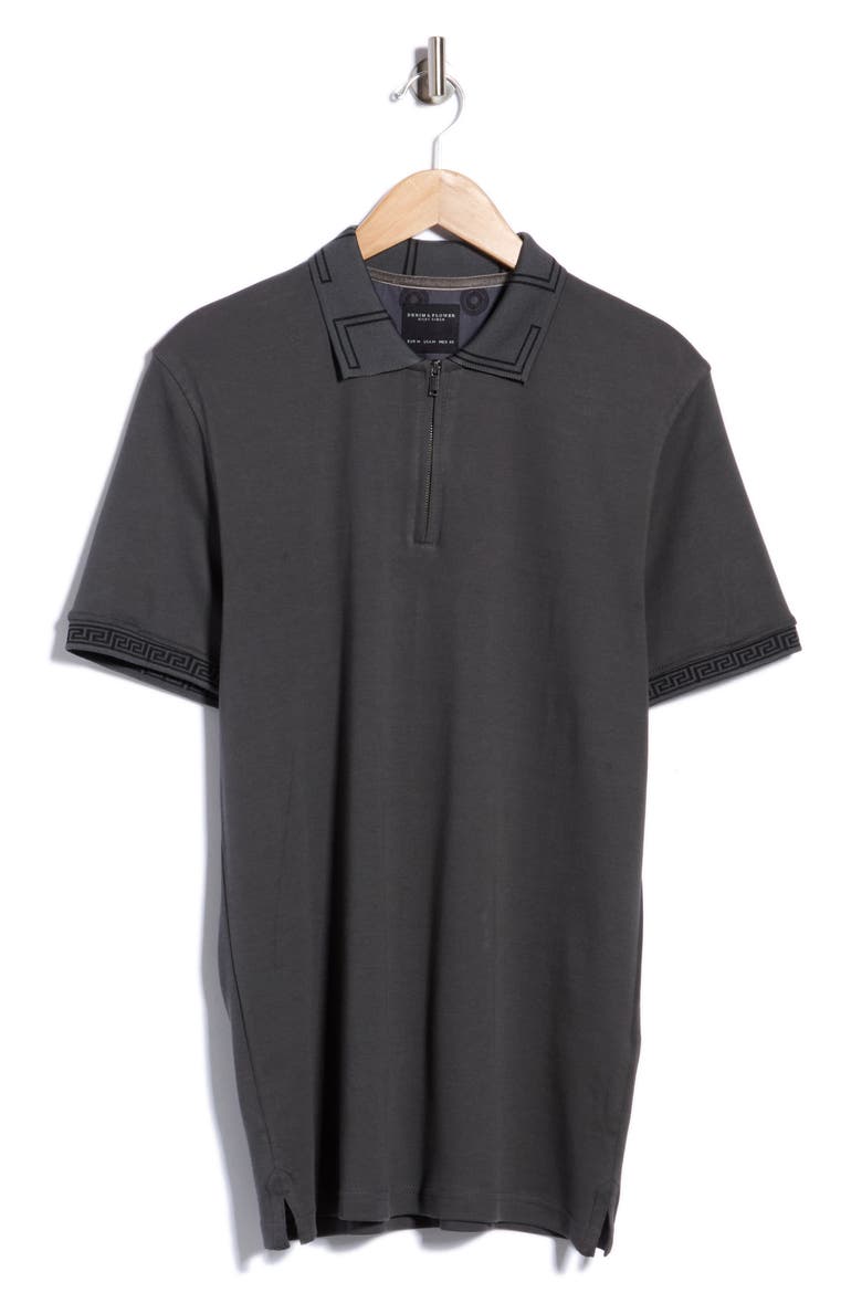 Geo Tip Polo, Main, color, CHARCOAL