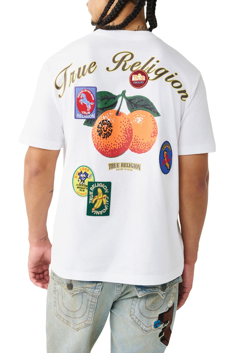 Orchard Stamps Heavyweight Cotton Graphic T-Shirt, Alternate, color, OPTIC WHITE