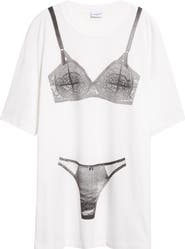 Vaquera Trompe l'Oeil Lingerie Tall Graphic T-Shirt
