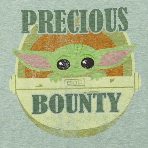 Star Wars The Mandalorian Baby Yoda T-shirt & French Terry Shorts Set In Green
