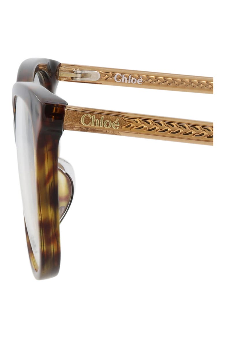 54mm Round Optical Glasses, Alternate, color, HAVANA BROWN TRANSPARENT