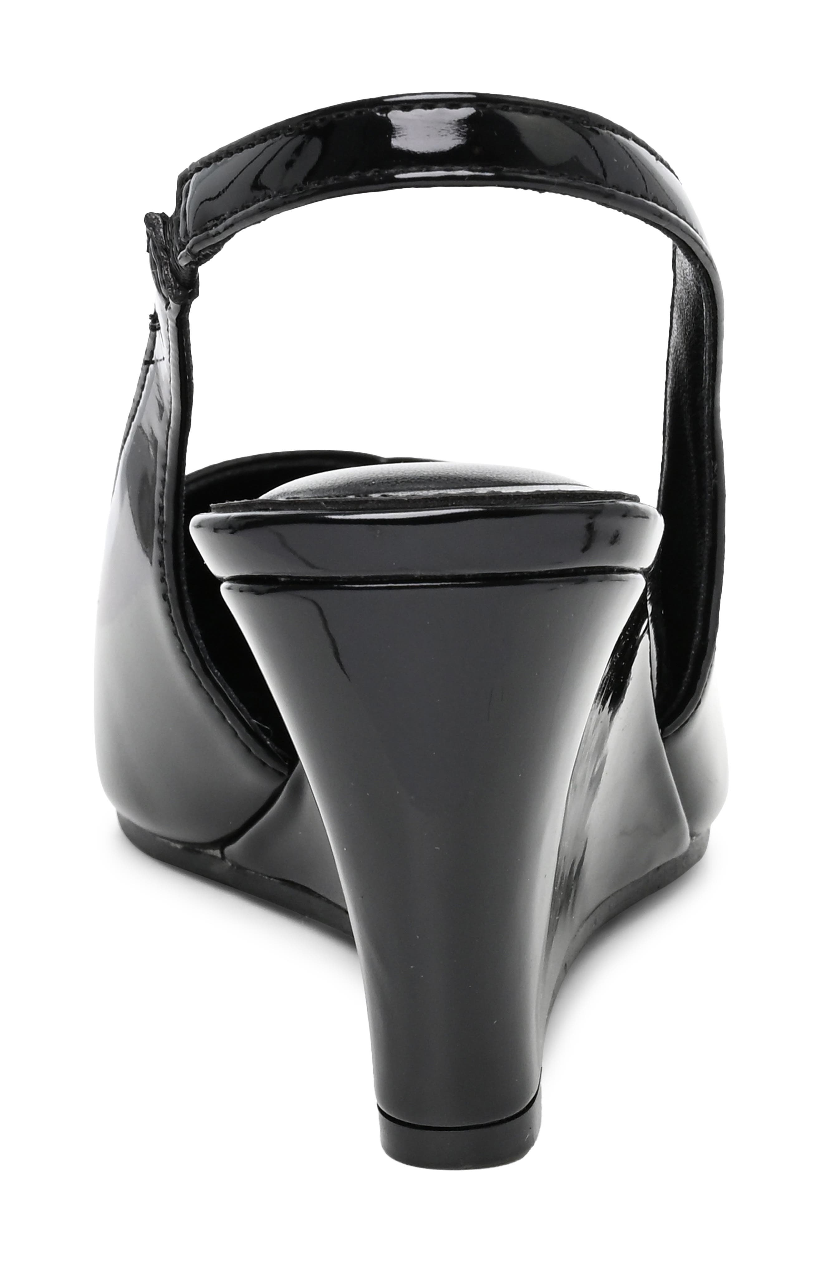 Pointed Toe Slingback Pump, Alternate, color, BLACK PATENT