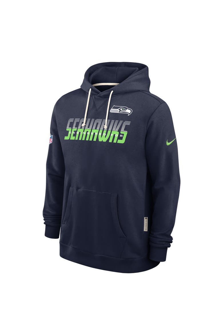 Men's Nike College Navy Seattle Seahawks Sideline Standard Issue Top Prospect Dri-FIT Hoodie, Alternate, color, College Navy