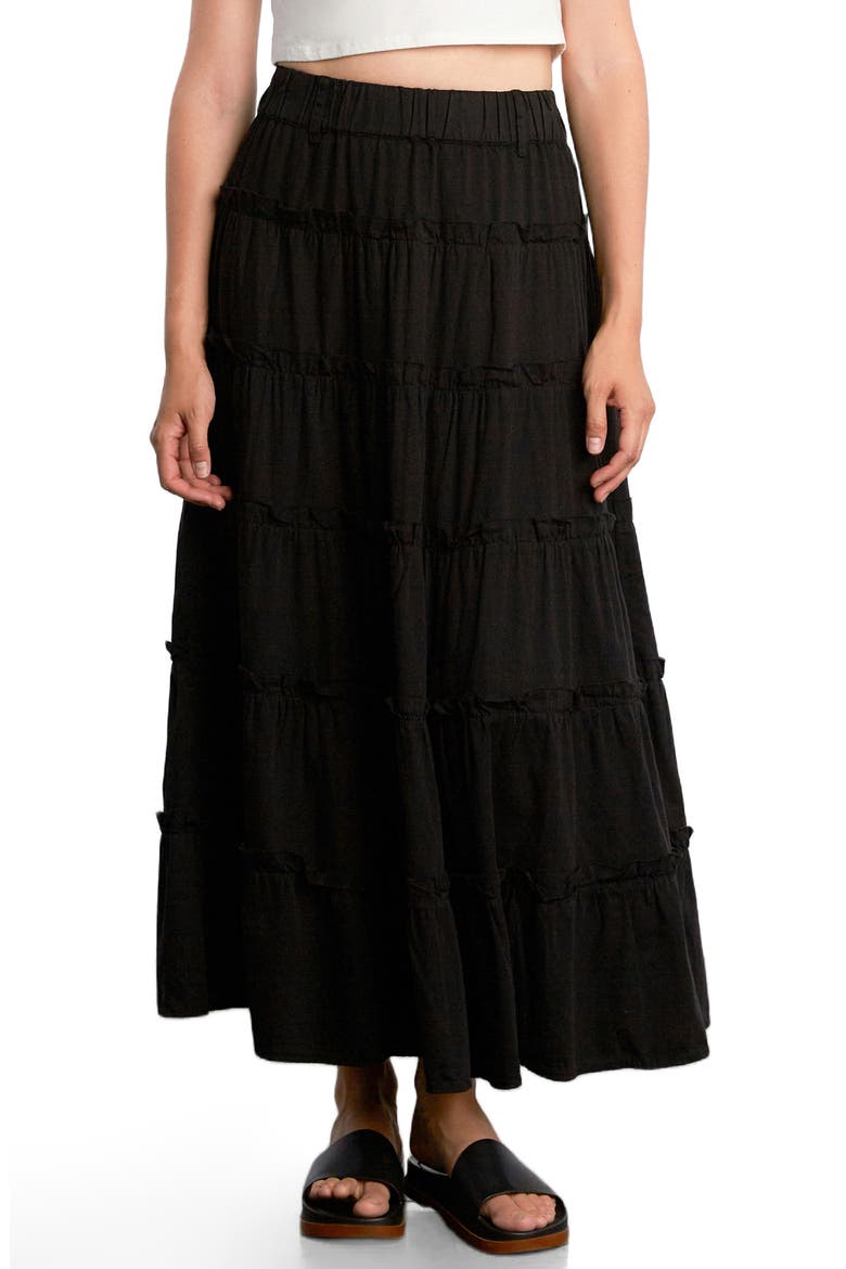 Follow Your Arrow Maxi Skirt, Main, color, BLACK LAKE