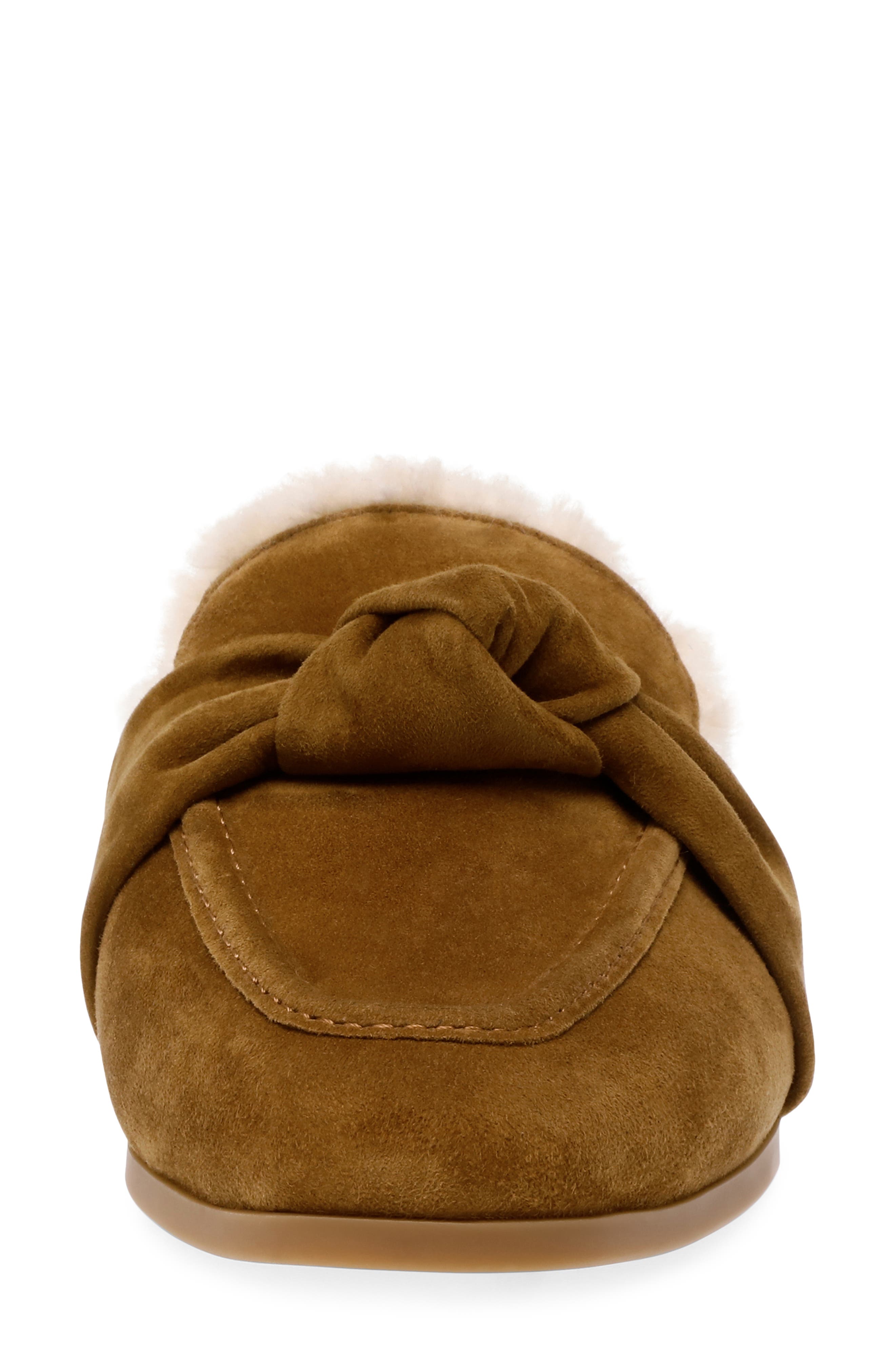 Chart Genuine Shearling Mule, Alternate, color, COGNAC SUEDE